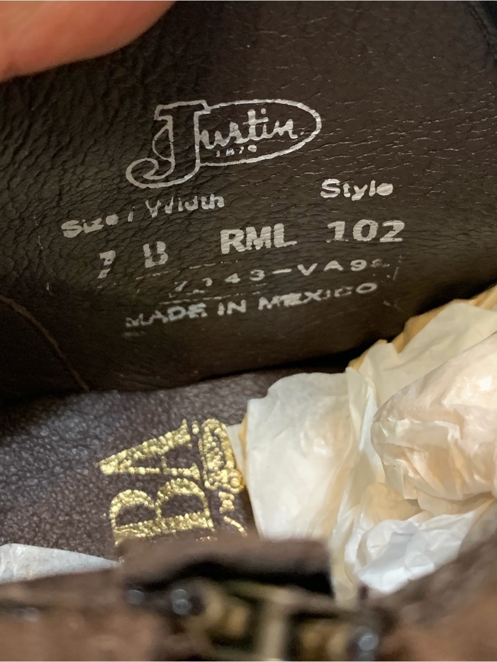 Reva By Justin Boots Dark Brown Leather Pointed Ankle Cowboy Boots with Fringe - Picture 5 of 8